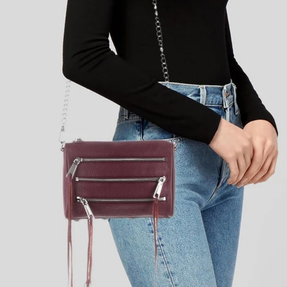Rebecca Minkoff Handbags - Rebecca Minkoff Crossbody BagBurgundy LeatherSilver-Tone Hardware